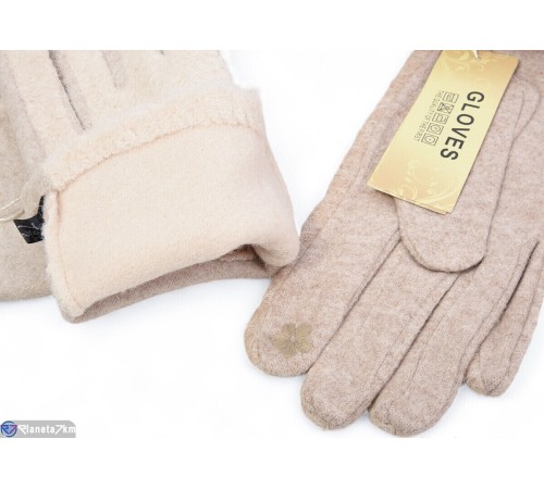 Рукавички жіночі на зиму (12 шт. р.сетка 6,5-7,5) мікс  "RUBIBAS"