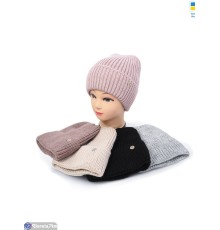 Шапка жіноча на зиму (5 шт. р.сетка 56-60) мікс  "Angell"