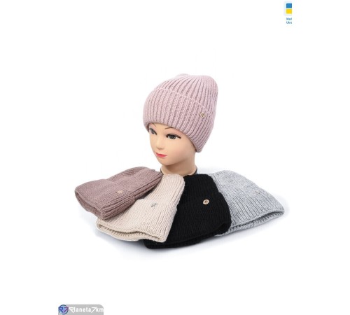 Шапка жіноча на зиму (5 шт. р.сетка 56-60) мікс  "Angell"