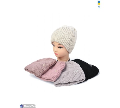 Шапка жіноча на зиму (5 шт. р.сетка 56-60) мікс  "Angell"