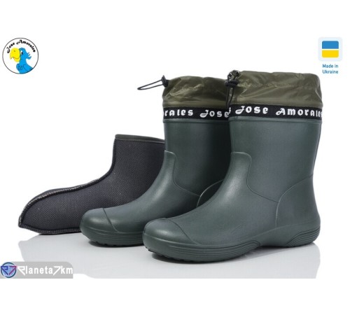Чоботи з піни на весну/осінь (6 пар р.36-41) зелений  "Jose Amorales"