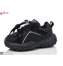 Дитячі кросівки на весну/осінь (10 пар р.21-25) чорний  "Yalike"