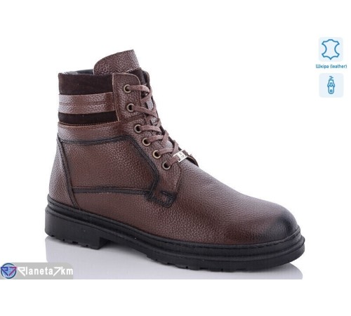 Черевики чоловічі на зиму (8 пар р.40-44) коричневий  "Kamila"