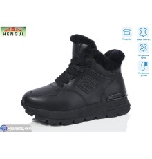 Кросівки жіночі на зиму (8 пар р.36-41) чорний  "HENGJI-ELENA"