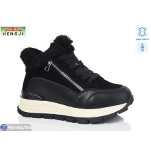 Кросівки жіночі на зиму (8 пар р.36-41) чорний  "HENGJI-ELENA"